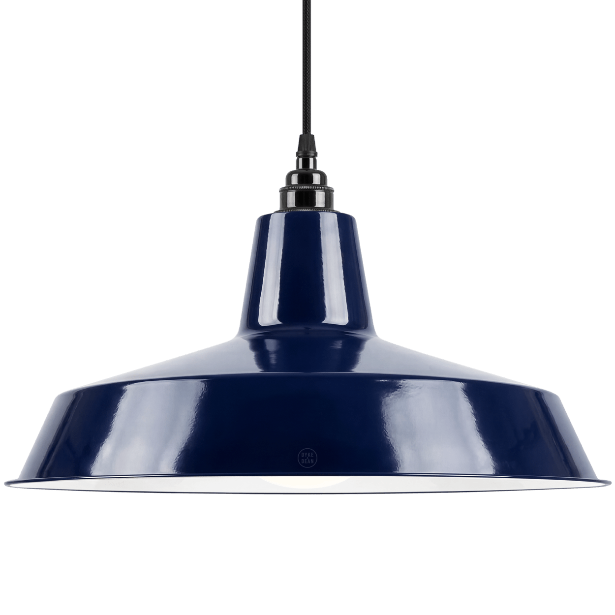 DYKE & DEAN PENDANT LAMPSHADE BLUE WITH BULB HOLDER - DYKE & DEAN