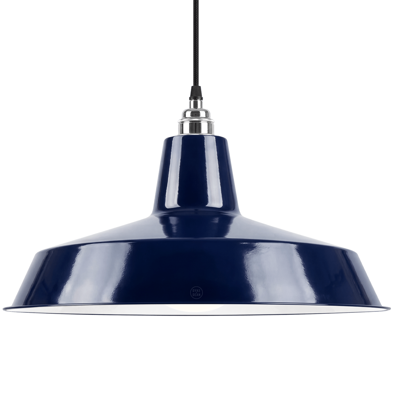 DYKE & DEAN PENDANT LAMPSHADE BLUE WITH BULB HOLDER - DYKE & DEAN