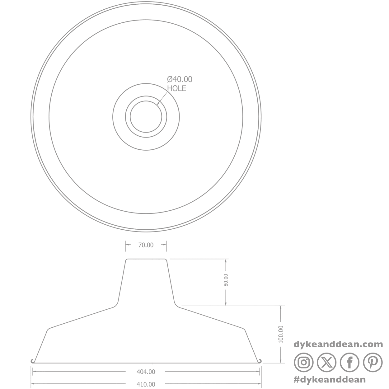 DYKE & DEAN PENDANT LAMPSHADE BLUE WITH RETRACTABLE SPRING - DYKE & DEAN