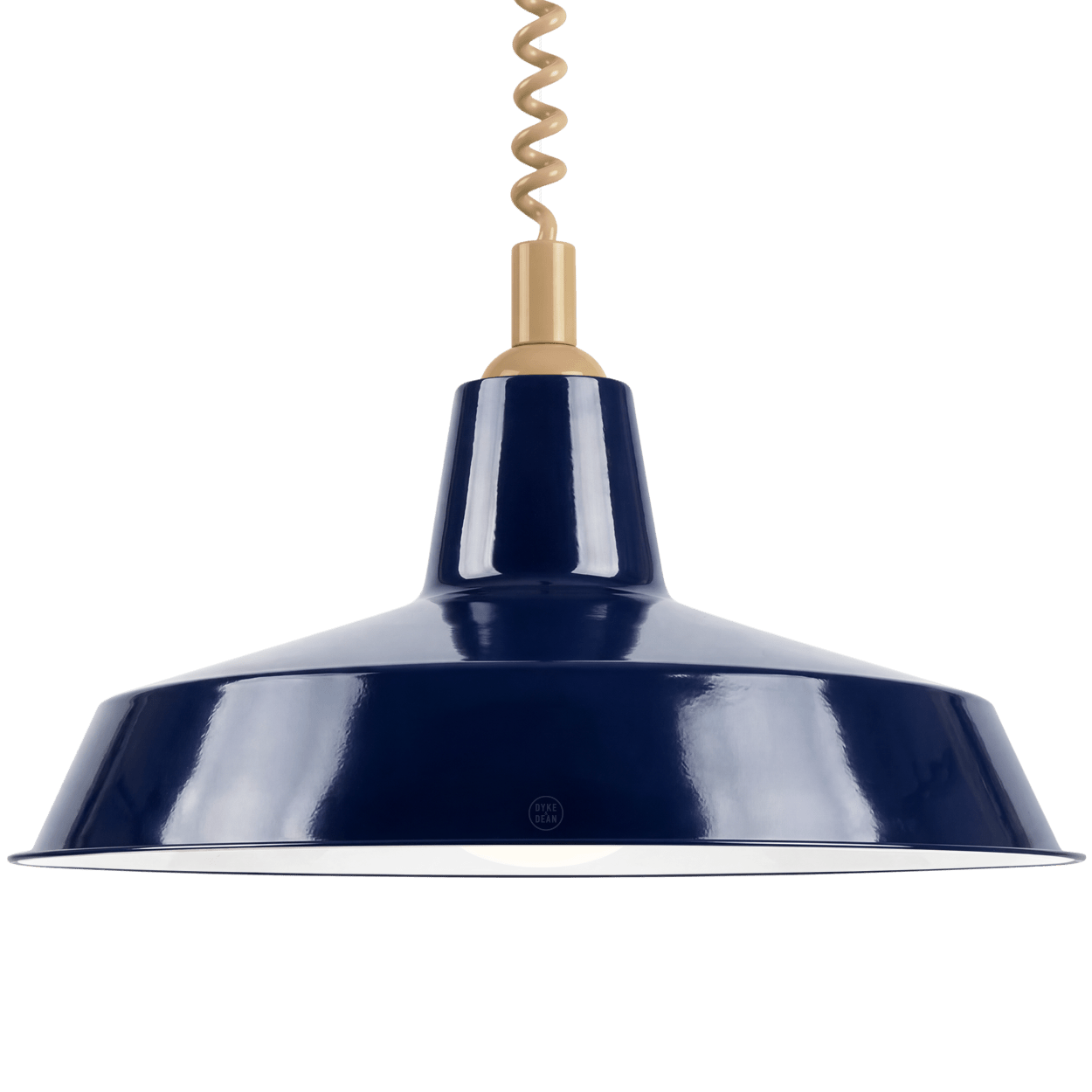 DYKE & DEAN PENDANT LAMPSHADE BLUE WITH RETRACTABLE SPRING - DYKE & DEAN