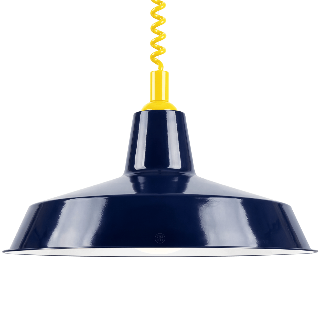 DYKE & DEAN PENDANT LAMPSHADE BLUE WITH RETRACTABLE SPRING - DYKE & DEAN