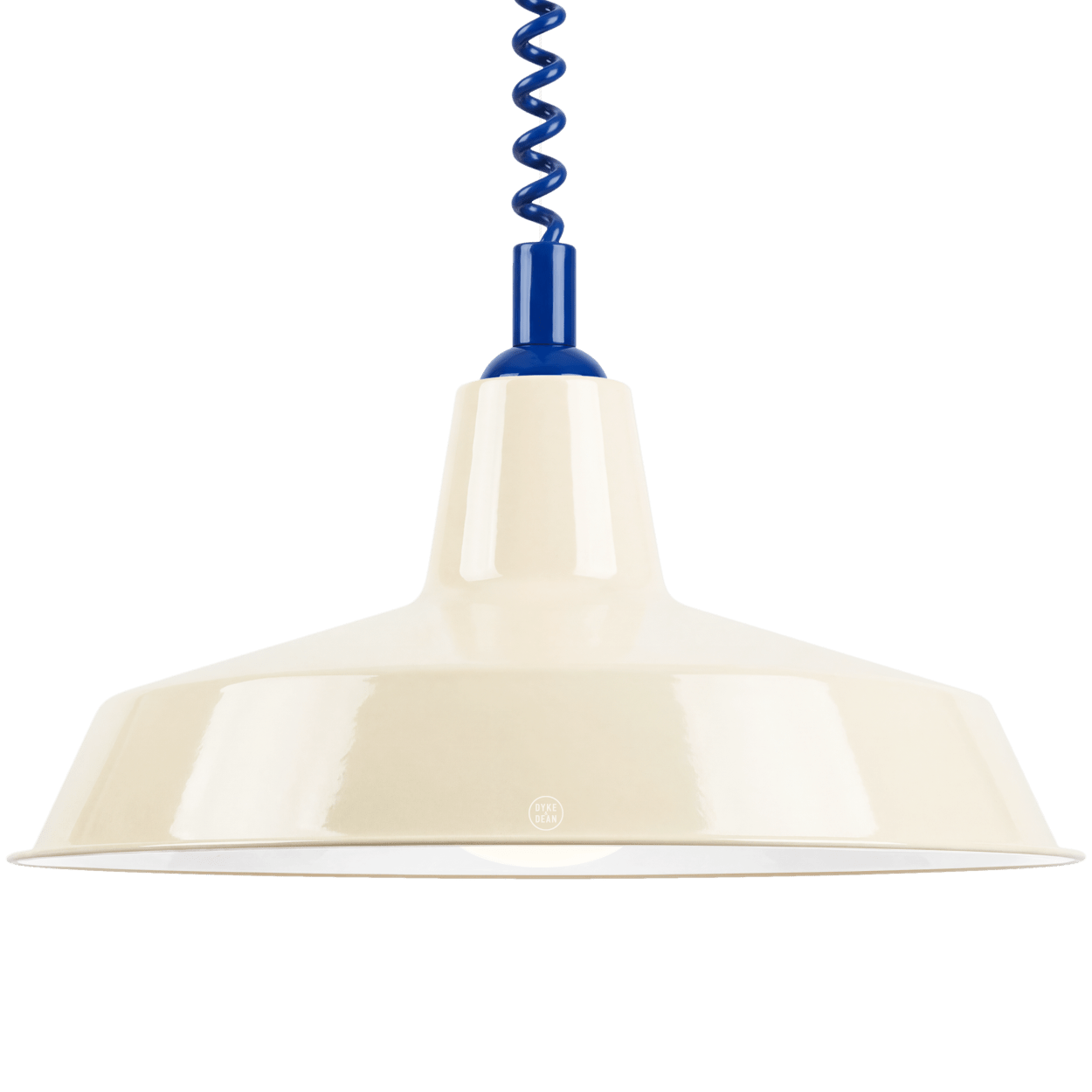 DYKE & DEAN PENDANT LAMPSHADE CREAM WITH RETRACTABLE SPRING - DYKE & DEAN