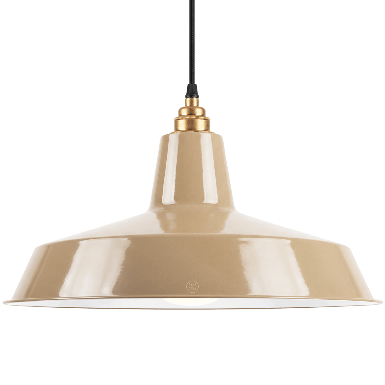 DYKE & DEAN PENDANT LAMPSHADE NUDE WITH BULB HOLDER - DYKE & DEAN