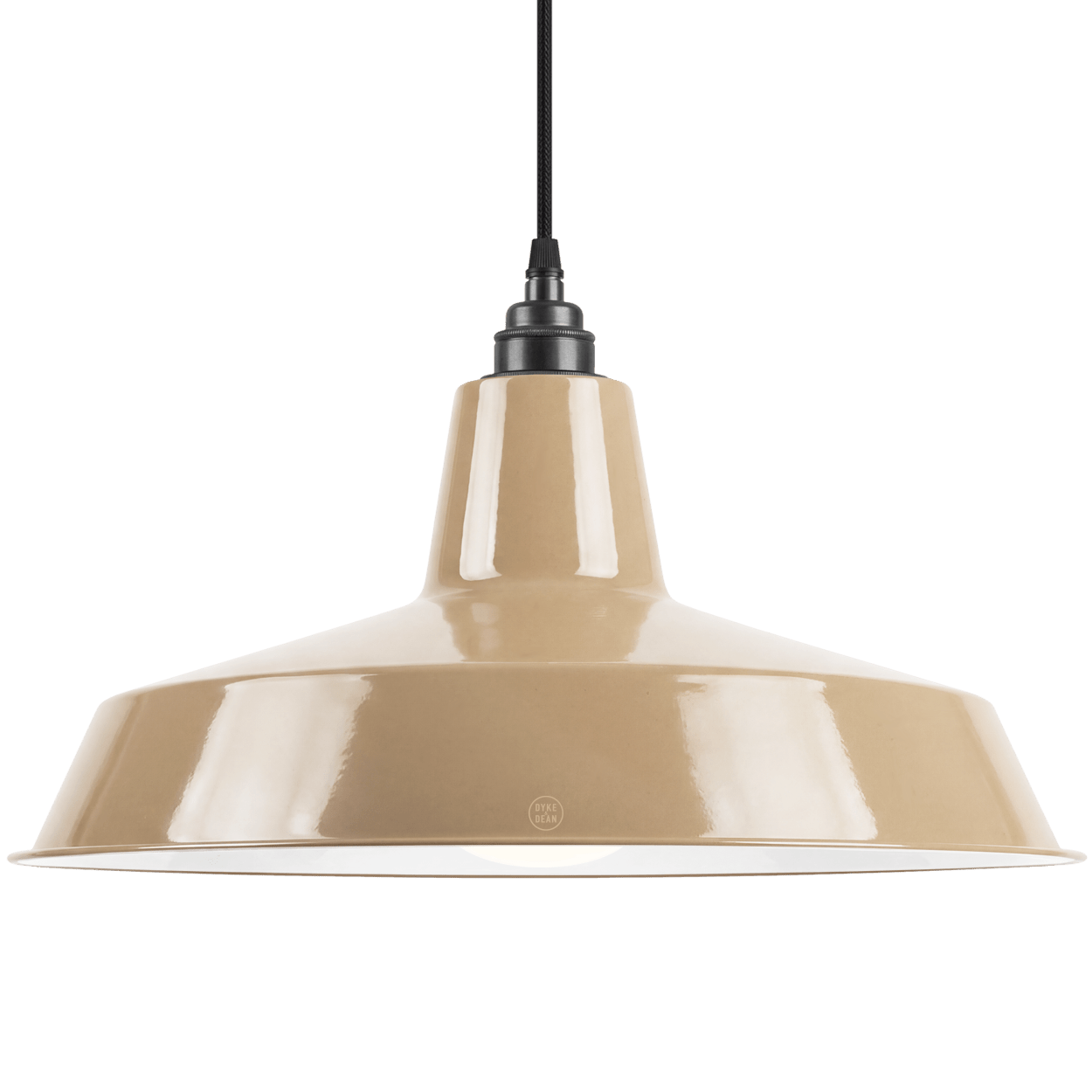 DYKE & DEAN PENDANT LAMPSHADE NUDE WITH BULB HOLDER - DYKE & DEAN