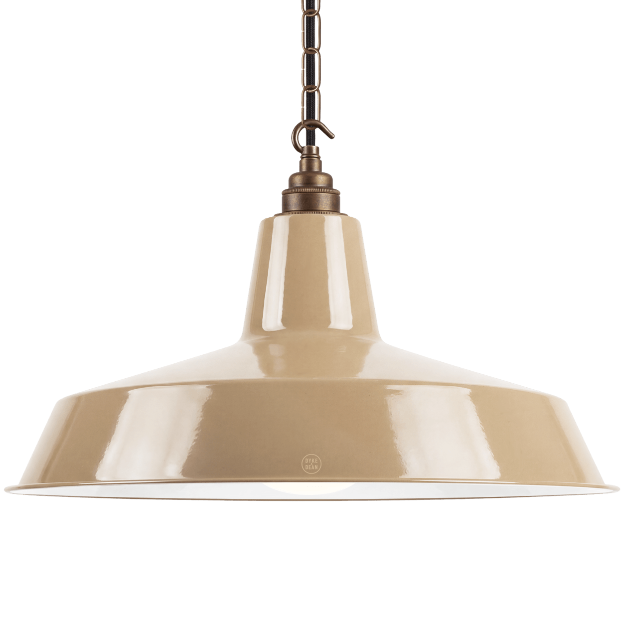 DYKE & DEAN PENDANT LAMPSHADE NUDE WITH HOOK & CHAIN SET - DYKE & DEAN