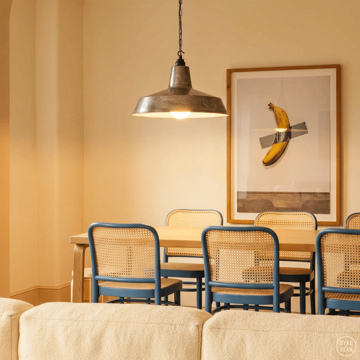 DYKE & DEAN PENDANT LAMPSHADE RAW METAL - DYKE & DEAN