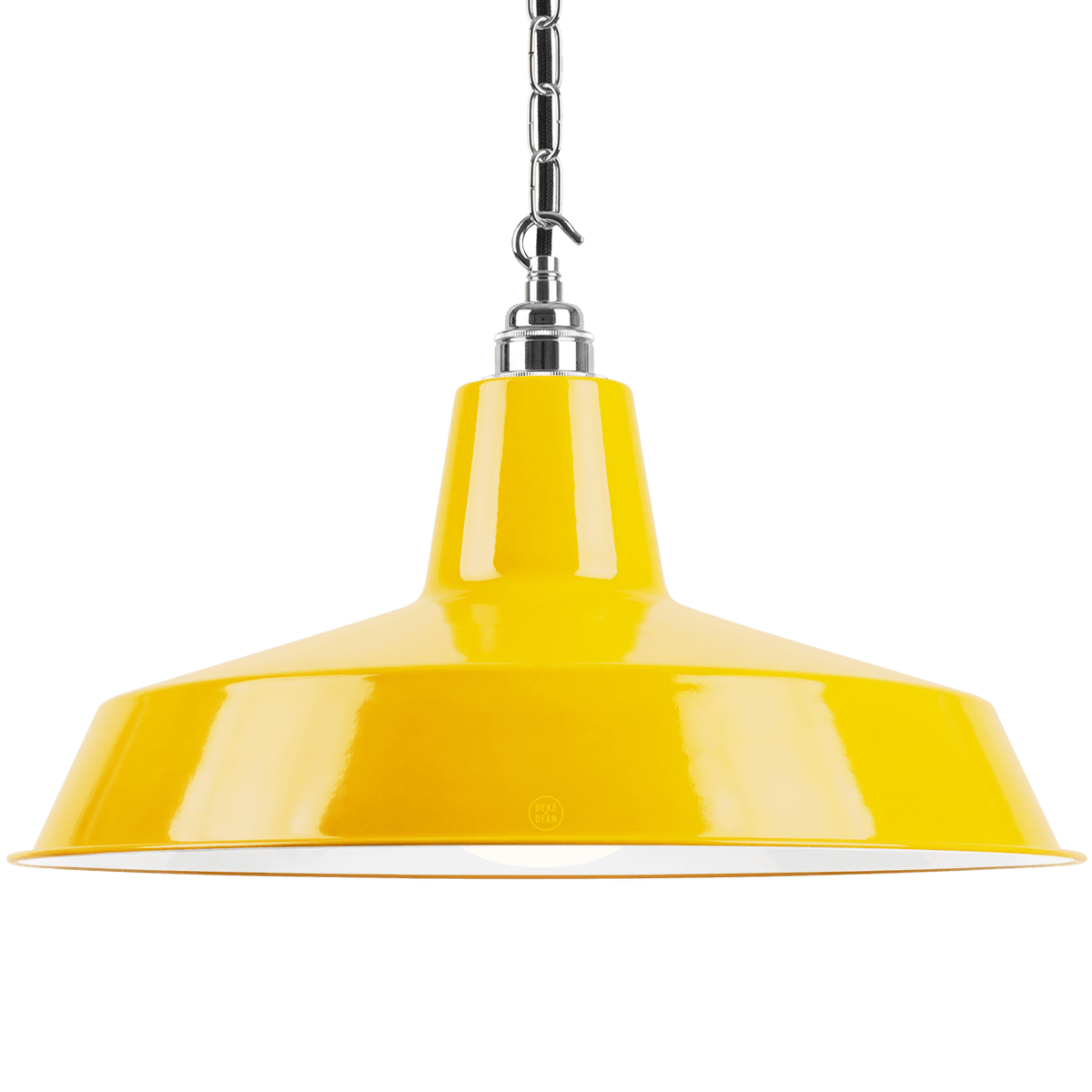 Dyke & Dean pendant lampshade Yellow with hook & chain set - DYKE & DEAN