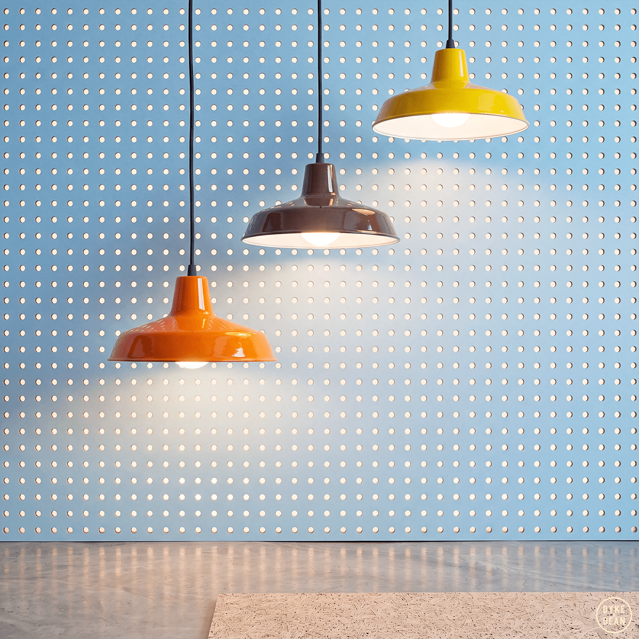 DYKE & DEAN SMALL PENDANT LAMPSHADE BROWN - DYKE & DEAN