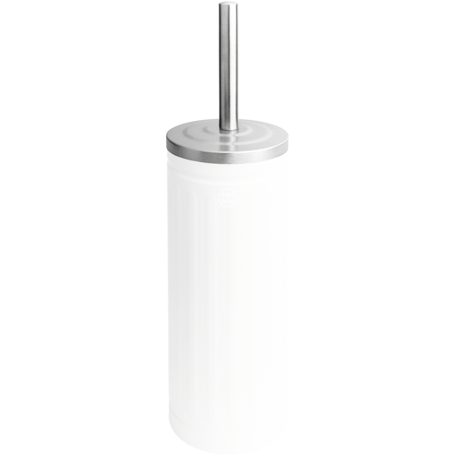 DYKE & DEAN WHITE TOILET BRUSH AND HOLDER - DYKE & DEAN