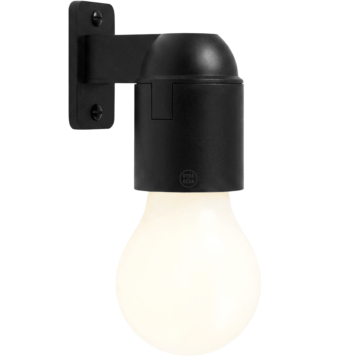 E27 BLACK RIGHT ARM WALL LAMP - DYKE & DEAN