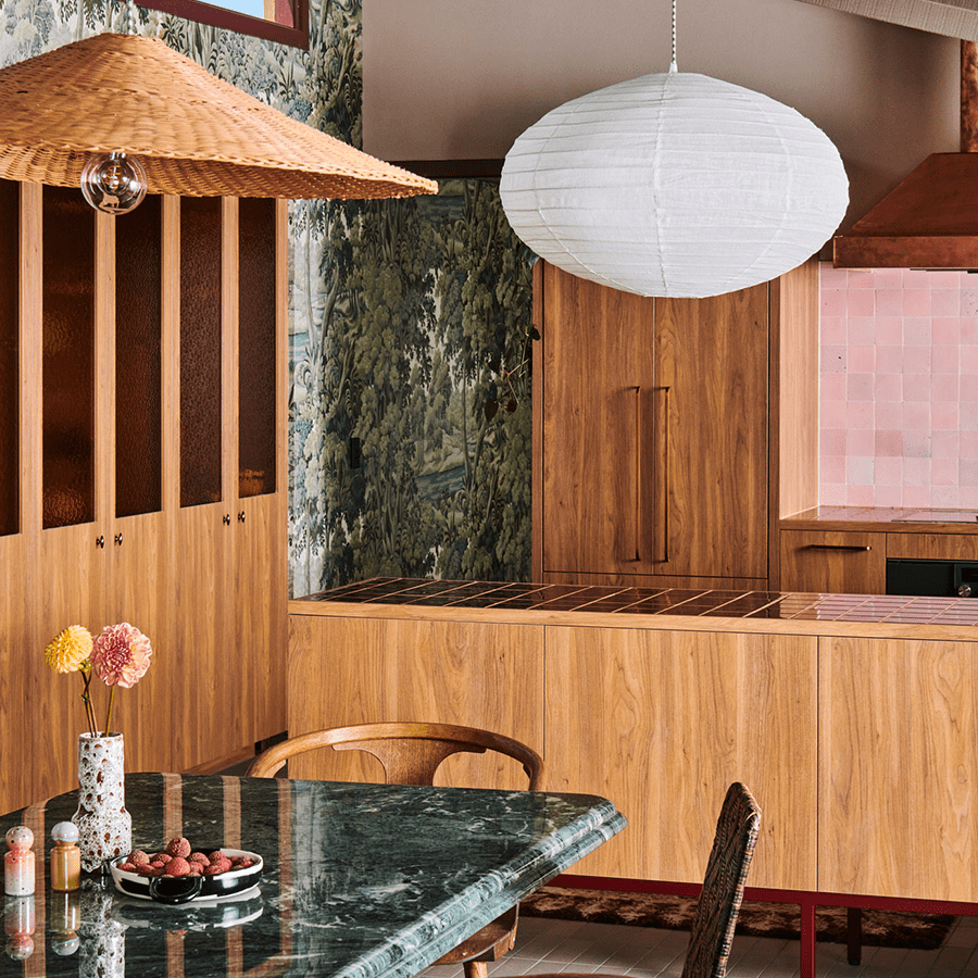 ELLIPSE LINEN LIGHT SHADE 80CM - DYKE & DEAN