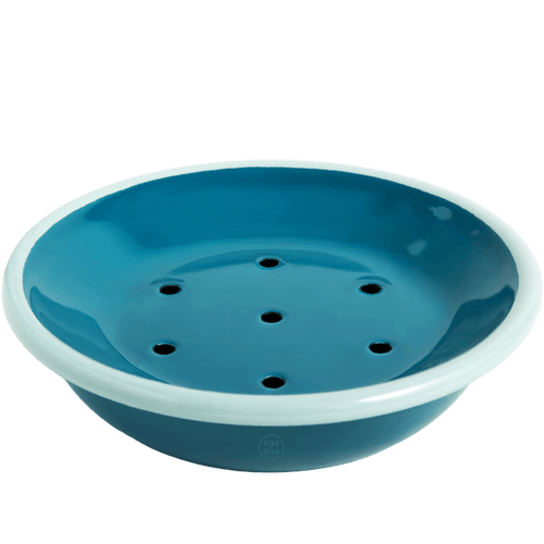 ENAMEL SOAP DISH NAVY & BLUE - DYKE & DEAN