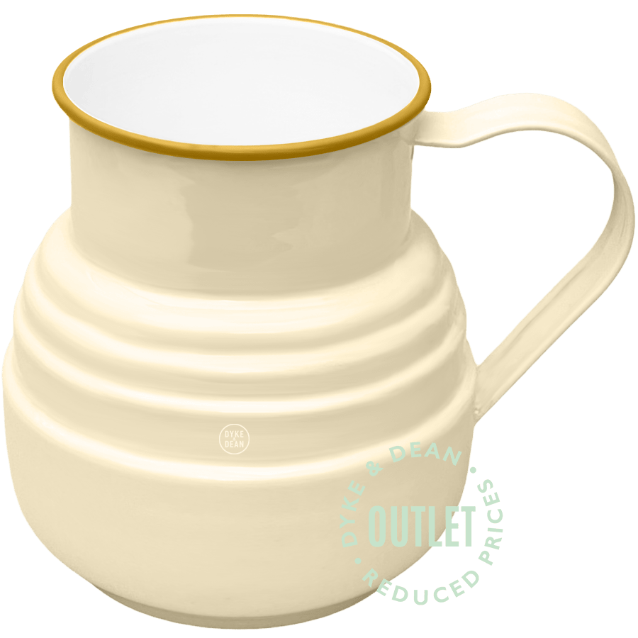 ENAMEL STEPPED JUG CREAM OUTLET - DYKE & DEAN