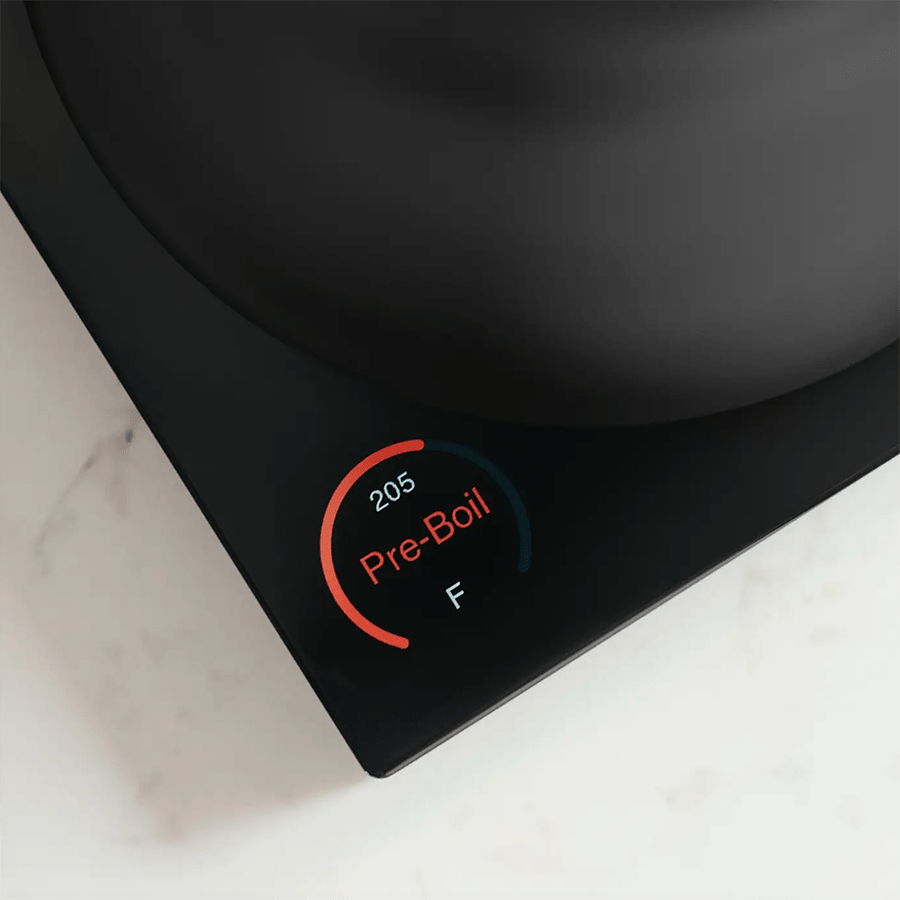 FELLOW WALNUT & MATTE BLACK CORVO EKG ELECTRIC KETTLE - DYKE & DEAN