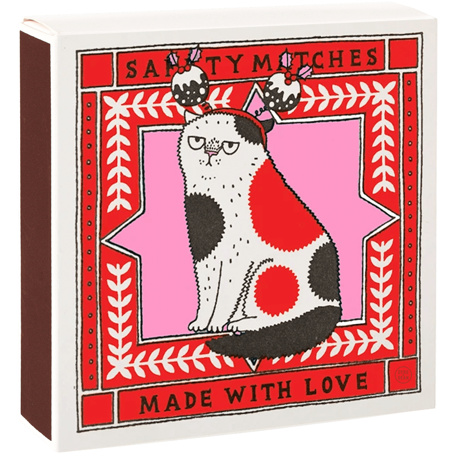 FESTIVE CAT LUXURY SAFETY MATCHES - DYKE & DEAN