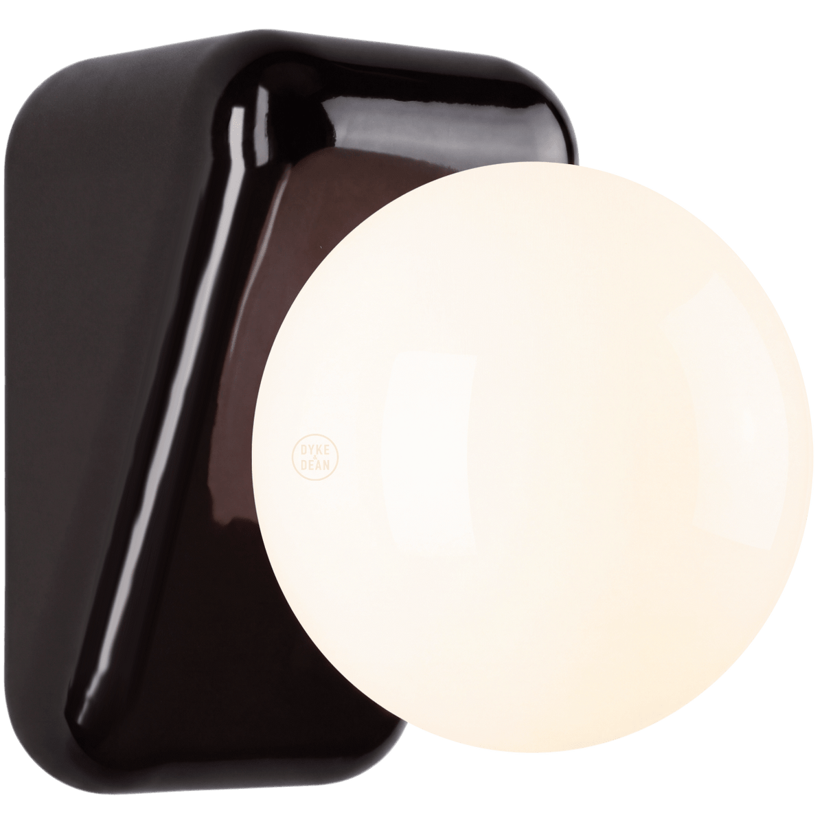 FLIP CERAMIC OPAL GLOBE WALL LIGHT - DYKE & DEAN