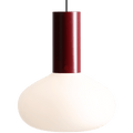 FLO OPAL GLASS ORB LARGE PENDANT LIGHT RUBY RED - DYKE & DEAN