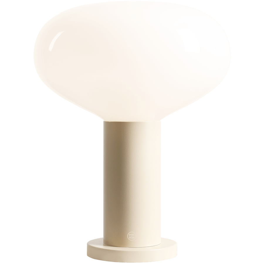 FLO OPAL GLASS ORB LARGE TABLE LIGHT CREAM - DYKE & DEAN