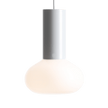 FLO OPAL GLASS ORB SMALL PENDANT LIGHT GREY - DYKE & DEAN