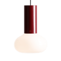 FLO OPAL GLASS ORB SMALL PENDANT LIGHT RUBY RED - DYKE & DEAN