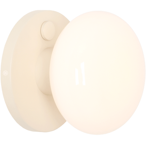 FLO OPAL GLASS ORB SWITCH WALL LIGHT CREAM - DYKE & DEAN