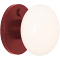 FLO OPAL GLASS ORB SWITCH WALL LIGHT RUBY RED - DYKE & DEAN