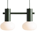 FLO SUSPENSION PENDANT 2 OPAL GLASS LIGHT MOSS GREEN - DYKE & DEAN