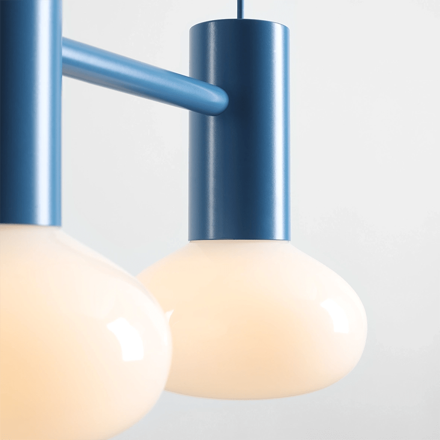 FLO SUSPENSION PENDANT 3 OPAL GLASS LIGHT BLUE - DYKE & DEAN