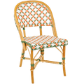 FRENCH BISTRO RATTAN CHAIR FLEURS - DYKE & DEAN