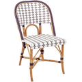 FRENCH BISTRO RATTAN CHAIR VERTICAL SILVER BLACK - DYKE & DEAN
