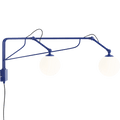 FUNCTIONAL ADJUSTABLE LONG WALL ARM DOUBLE LIGHT COBALT - DYKE & DEAN