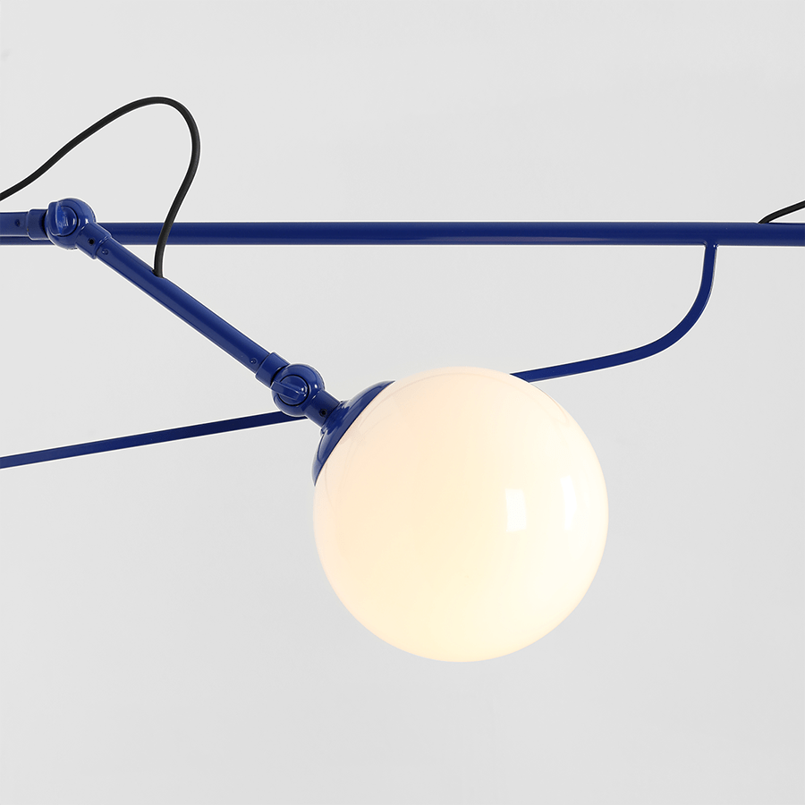 FUNCTIONAL ADJUSTABLE WALL ARM LIGHT COBALT - DYKE & DEAN