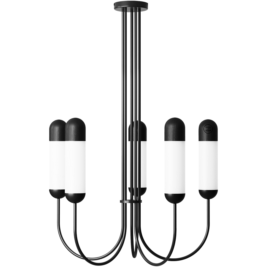 FUNSUI CHANDELIER FIXED CEILING LIGHT BLACK - DYKE & DEAN