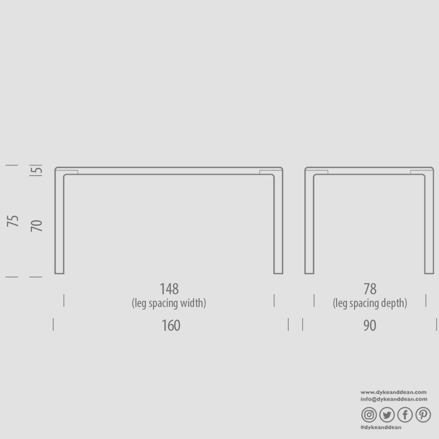 GAZZDA DERVEN TABLE OAK 160X90 - DYKE & DEAN