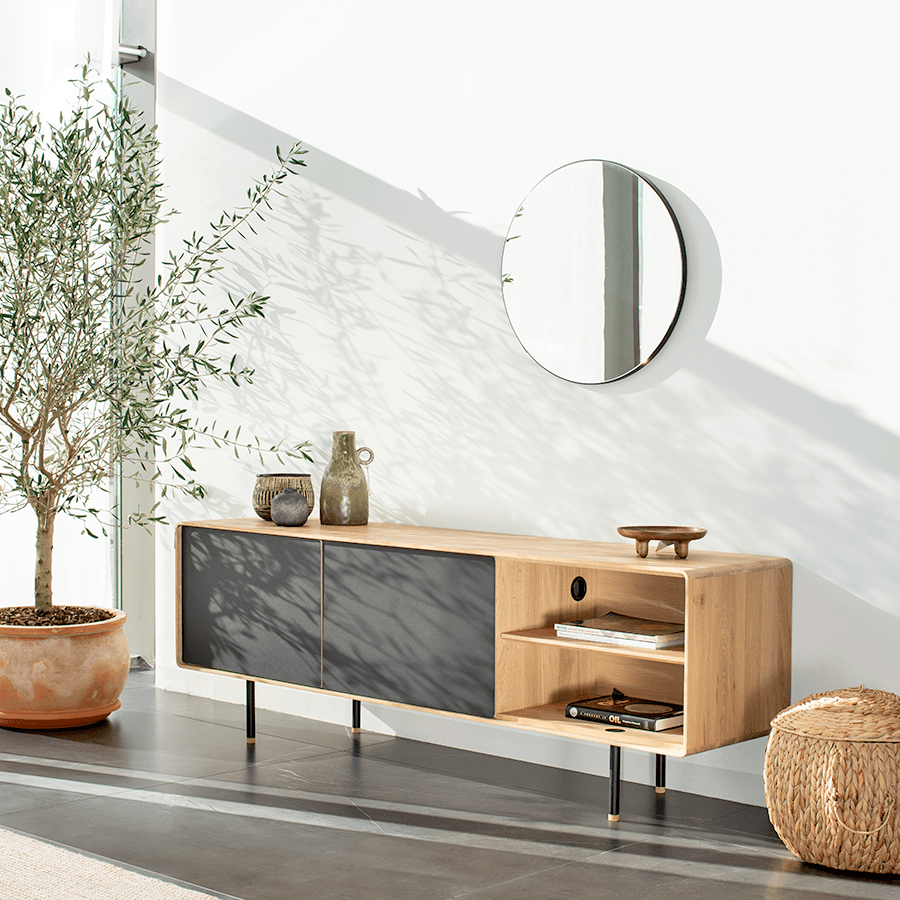 GAZZDA FINA SIDE BOARD BLACK OAK 180 - DYKE & DEAN