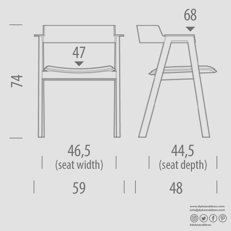GAZZDA OAK FLIP CHAIR BLUE - DYKE & DEAN