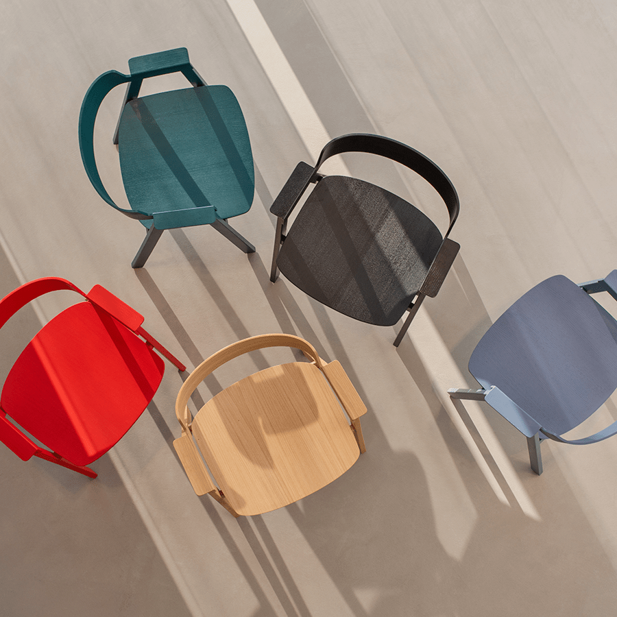 GAZZDA OAK FLIP CHAIR BLUE - DYKE & DEAN