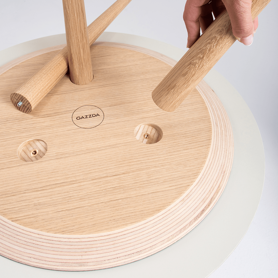 GAZZDA ROUND ARP TABLE NATURAL OAK 55CM - DYKE & DEAN