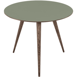 GAZZDA ROUND ARP TABLE SMOKED OAK 55CM - DYKE & DEAN