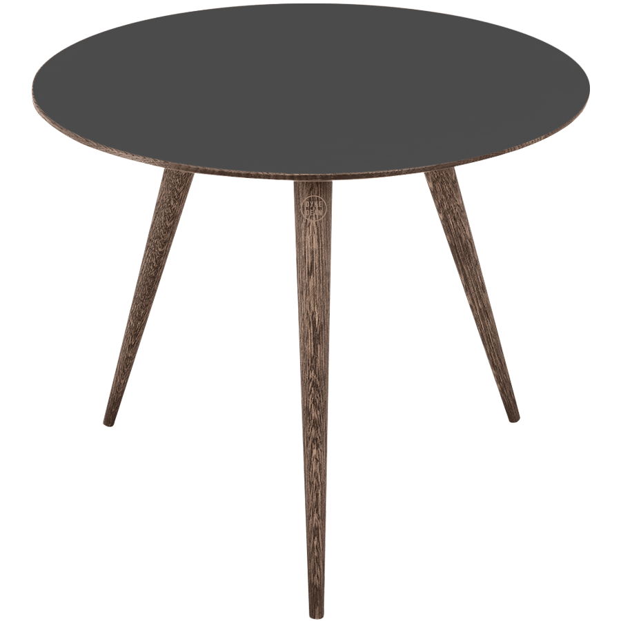 GAZZDA ROUND ARP TABLE SMOKED OAK 55CM - DYKE & DEAN