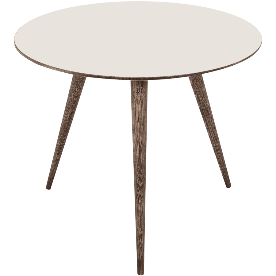 GAZZDA ROUND ARP TABLE SMOKED OAK 55CM - DYKE & DEAN