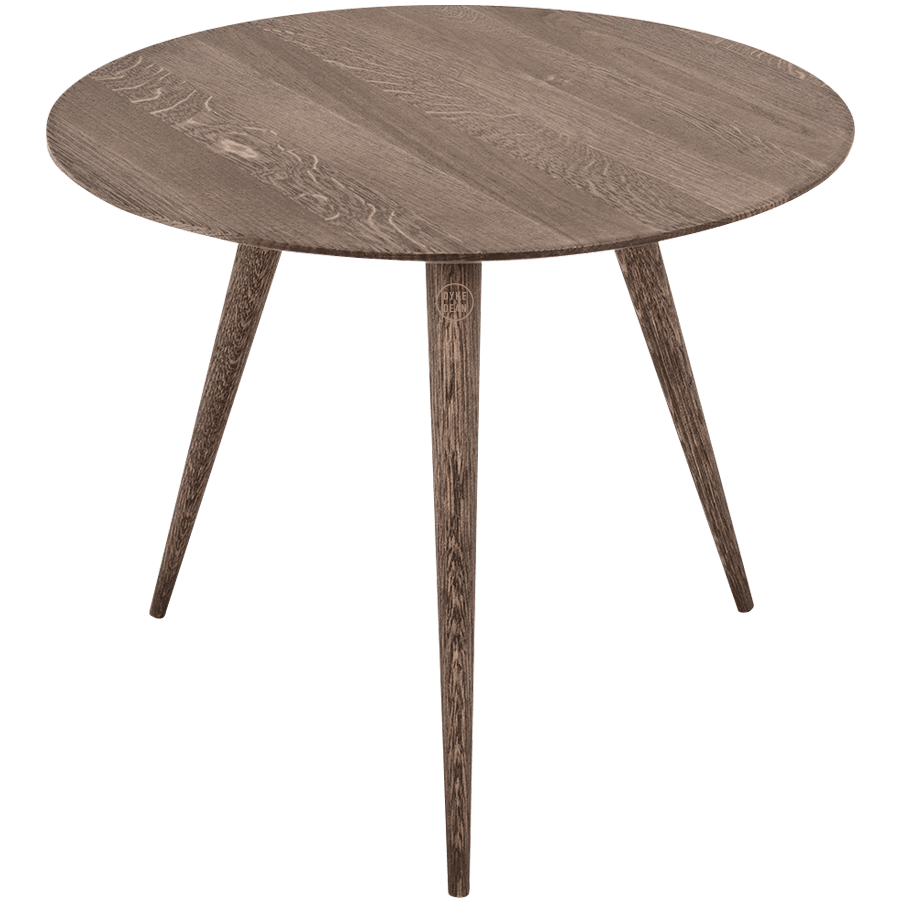 GAZZDA ROUND ARP TABLE SMOKED OAK 55CM - DYKE & DEAN