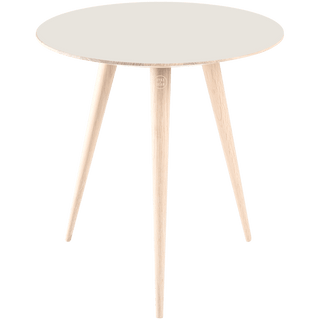 GAZZDA ROUND ARP TABLE WHITE OAK 45CM - DYKE & DEAN