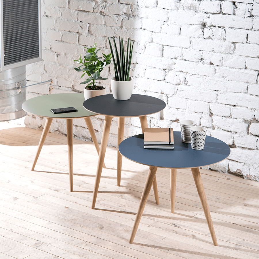 GAZZDA ROUND STAFA TABLE NATURAL OAK 90CM - DYKE & DEAN