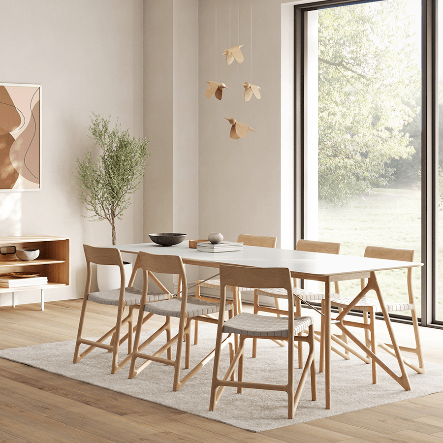 GAZZDA TINK DINING TABLE SMOKED OAK 220 x 90 - DYKE & DEAN