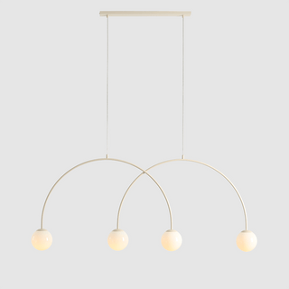 GLOBE HANGING CEILING LIGHT 4 CREAM LARGE - DYKE & DEAN