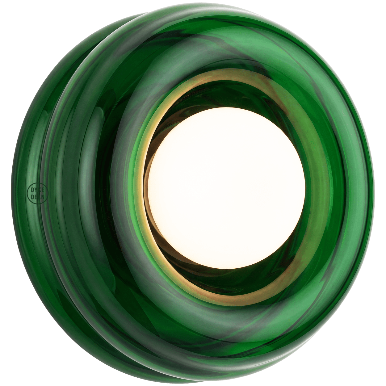 GREEN ORBIT GLASS GLOBE WALL CEILING LIGHT - DYKE & DEAN