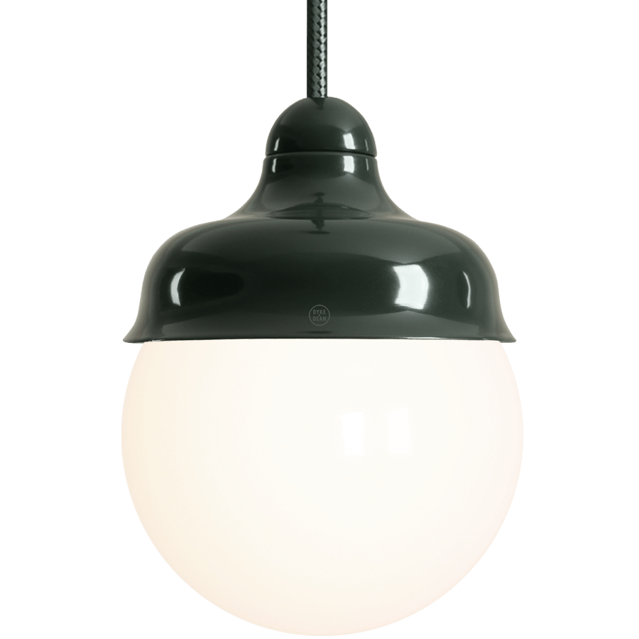 HANGING PENDANT GLOBE LIGHT DEEP GREEN - DYKE & DEAN