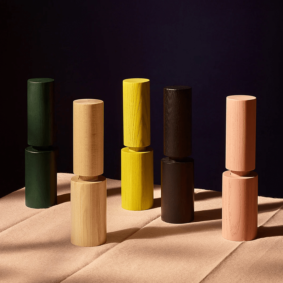 HOVE ASH WOOD SALT & PEPPER MILL ACID YELLOW - DYKE & DEAN