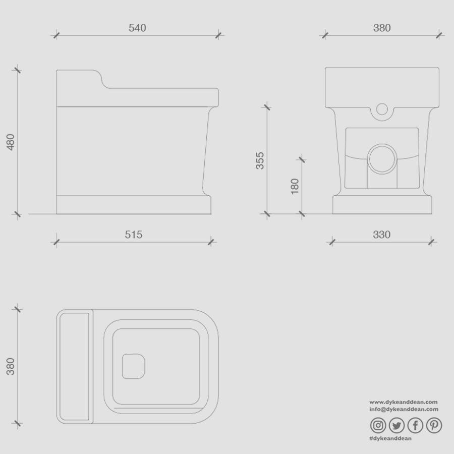 INDUSTRIALIS CERAMIC TOILET - DYKE & DEAN